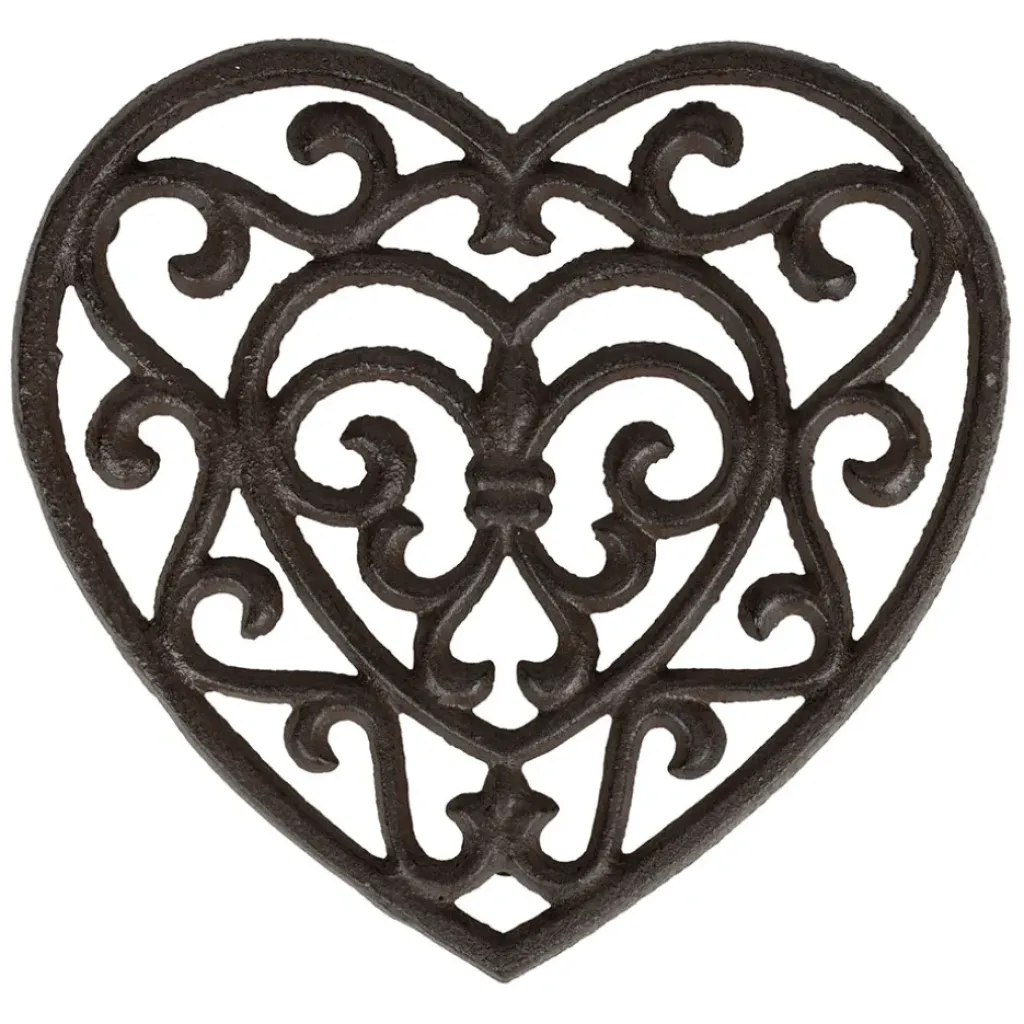 Fabrique de Styles Dessous plat en fonte coeur - rhodonea* Accessoires De Table