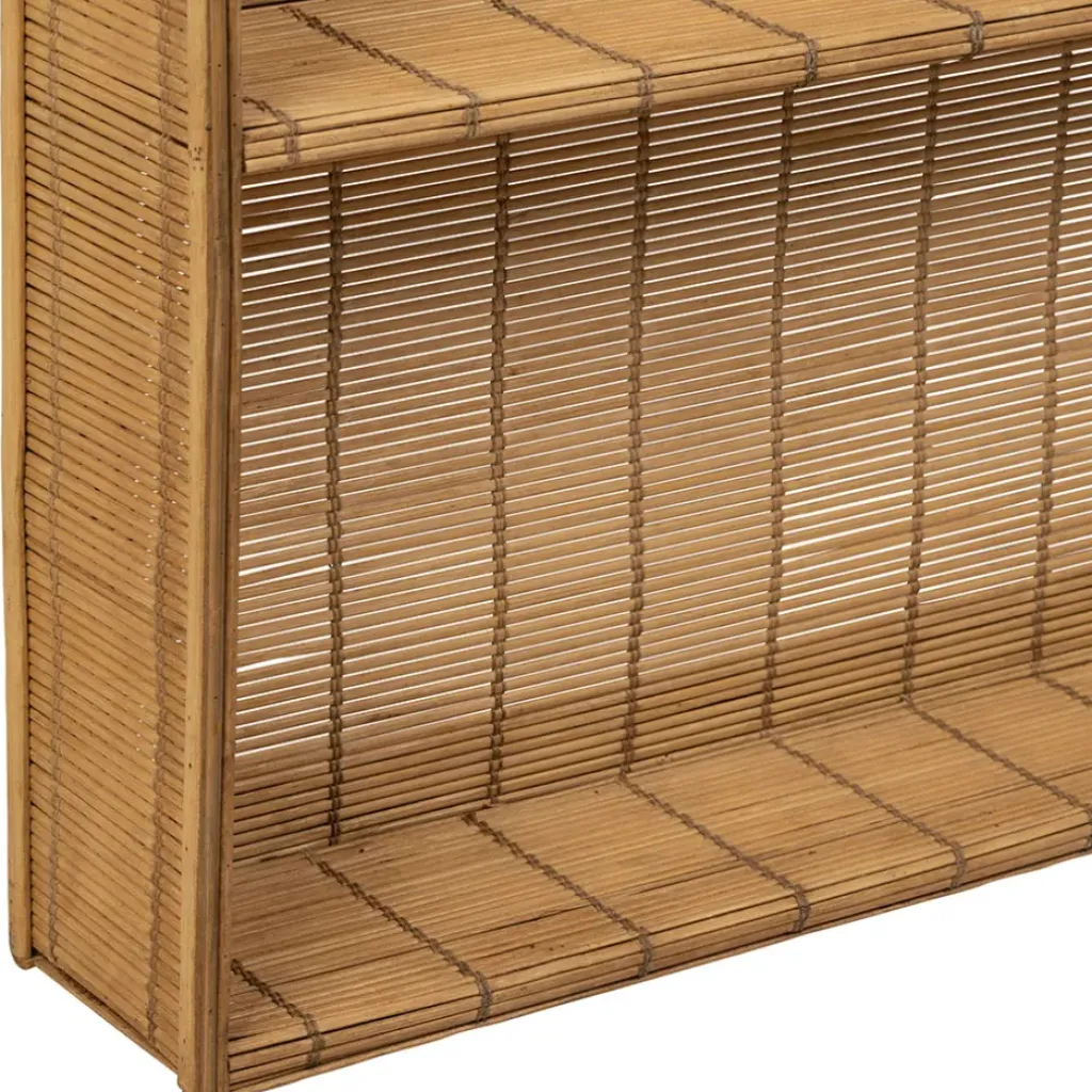Fabrique de Styles Etagere murale 3 niveaux en bambou h80cm - Plaka* Étagères Murales