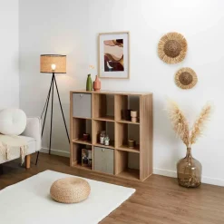 Fabrique de Styles Etagère module 9 cases 99x102cm - Kara* Bibliothèques Et Étagères