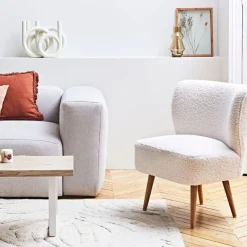 Fabrique de Styles Fauteuil bouclette blanc - Elément* Fauteuils