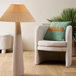 Fabrique de Styles Fauteuil club en tissu écru - Tessia* Fauteuils