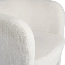 Fabrique de Styles Fauteuil club en tissu écru - Tessia* Fauteuils