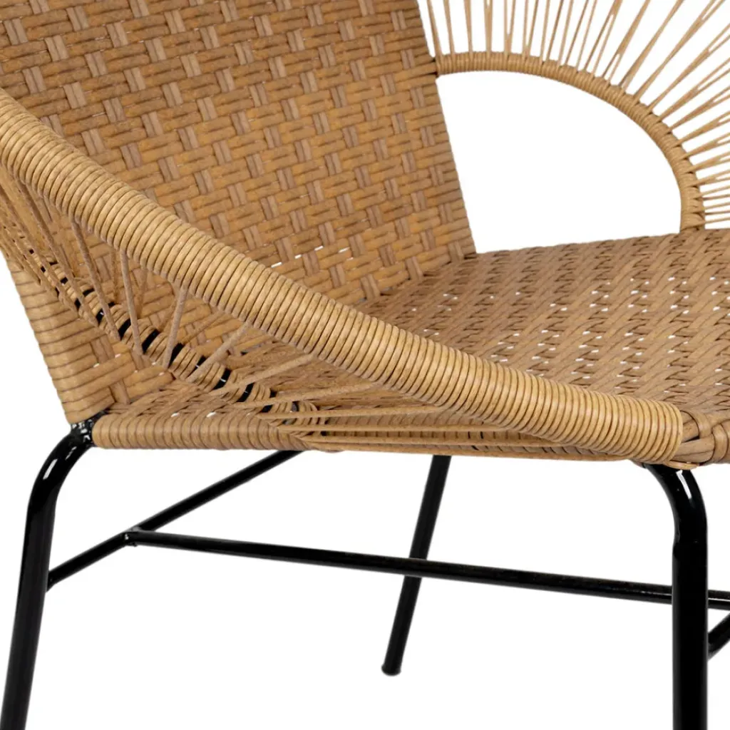 Fabrique de Styles Fauteuil de jardin rond effet cannage naturel - Malaya*Enfant Chaises, Fauteuils|Jardin