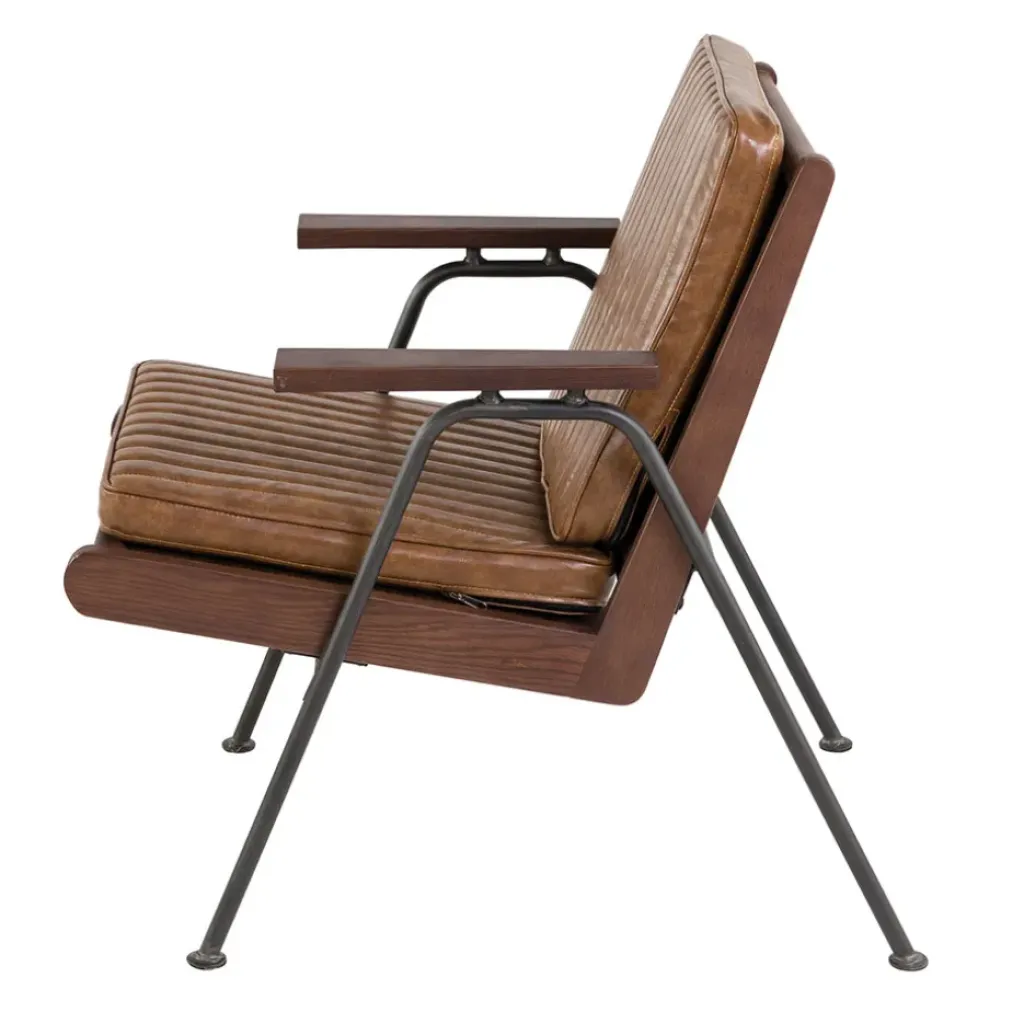 Fabrique de Styles Fauteuil effet cuir clair - Lewis* Fauteuils