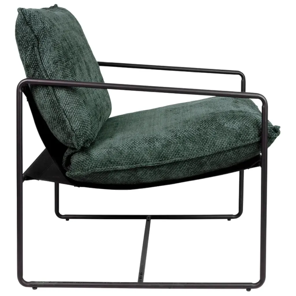 Fabrique de Styles Fauteuil en tissu et fer émeraude - Elément* Fauteuils