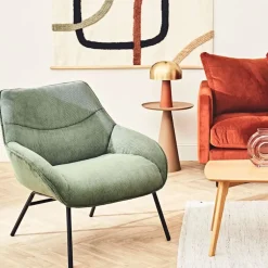 Fabrique de Styles Fauteuil en velours côtelé sapin - martin* Fauteuils