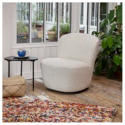 Fabrique de Styles Fauteuil pivotant en bouclette - Pauline* Fauteuils