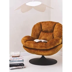 Fabrique de Styles Fauteuil pivotant en velours - Topi* Fauteuils