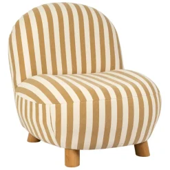 Fabrique de Styles Fauteuil rayé en coton et bois d'hévéa - Belly* Fauteuils