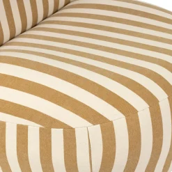 Fabrique de Styles Fauteuil rayé en coton et bois d'hévéa - Belly* Fauteuils