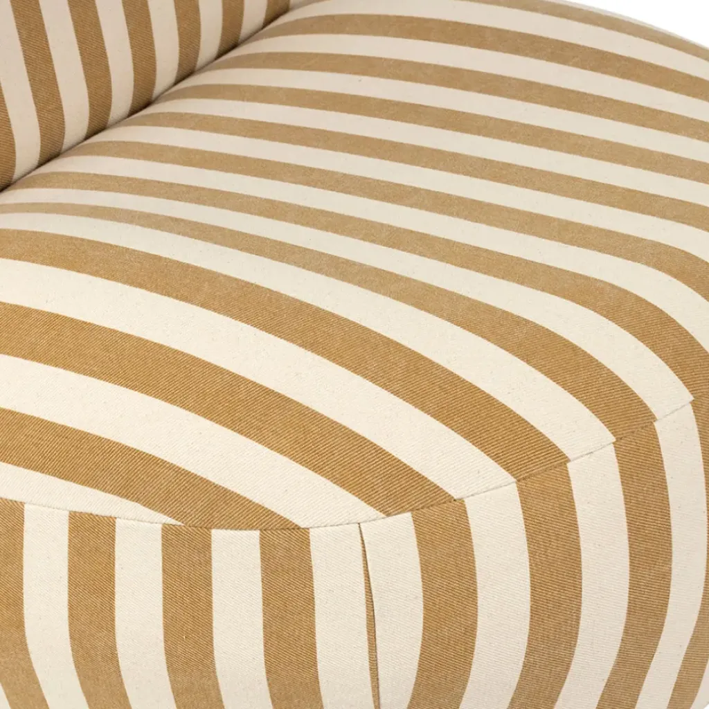 Fabrique de Styles Fauteuil rayé en coton et bois d'hévéa - Belly* Fauteuils