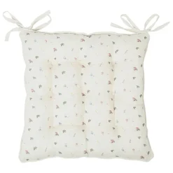 Fabrique de Styles Galette chaise carrée p'tite fleur 40x40cm en coton* Galettes De Chaise