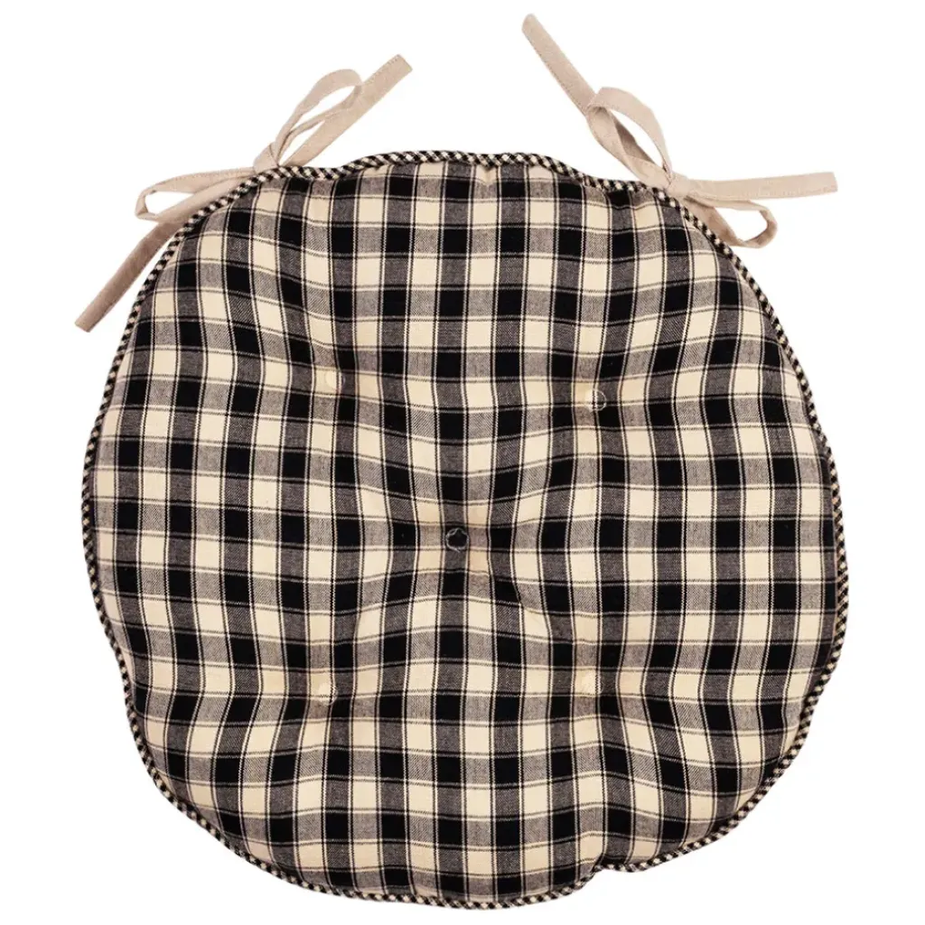 Fabrique de Styles Galette chaise ronde en coton d40cm - Campagne* Galettes De Chaise