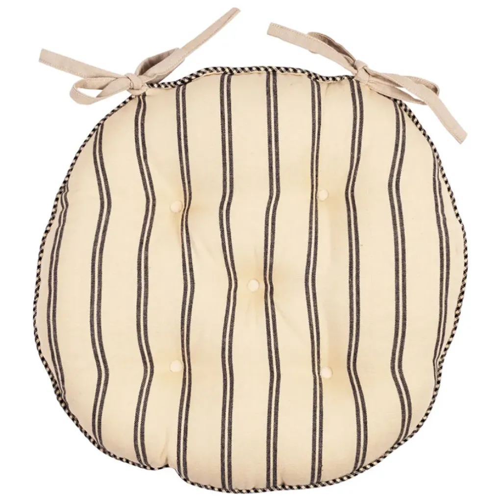 Fabrique de Styles Galette chaise ronde en coton d40cm - Campagne* Galettes De Chaise