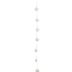 Fabrique de Styles Guirlande 7 coquillages en coton et polyester écru l130cm - Eté A La Mer* Déco Lumineuse