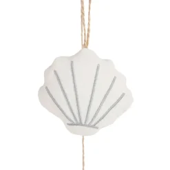 Fabrique de Styles Guirlande 7 coquillages en coton et polyester écru l130cm - Eté A La Mer* Déco Lumineuse