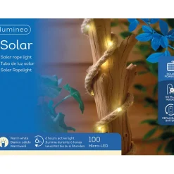 Fabrique de Styles Guirlande solaire câble en jute 5m*Enfant Luminaires|Jardin