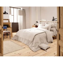 Fabrique de Styles Housse de couette en gaze de coton unie pampa 260x240cm - Gaia* Housses De Couette