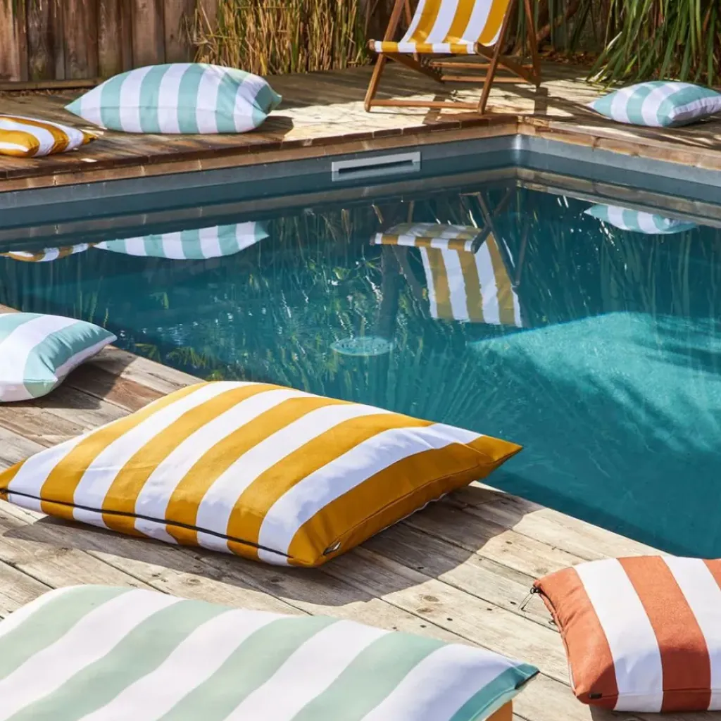 Fabrique de Styles Housse de coussin en polyester outdoor 80x80cm - Riviera*Enfant Textiles Outdoor|Jardin