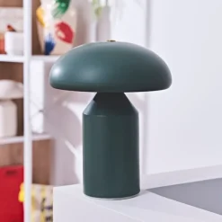 Fabrique de Styles Lampe champignon tactile en fer vert h23cm - Arty* Lampes À Poser