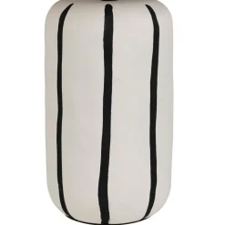 Fabrique de Styles Lampe en céramique rayée noir et écru h46cm - Paese* Lampes À Poser