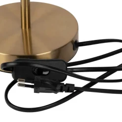 Fabrique de Styles Lampe en fer et verre doré et blanc h37.5cm - Ardecor* Lampes À Poser