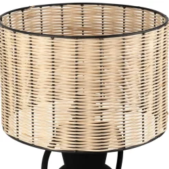 Fabrique de Styles Lampe en fer et rotin h49cm - Haleg* Lampes À Poser