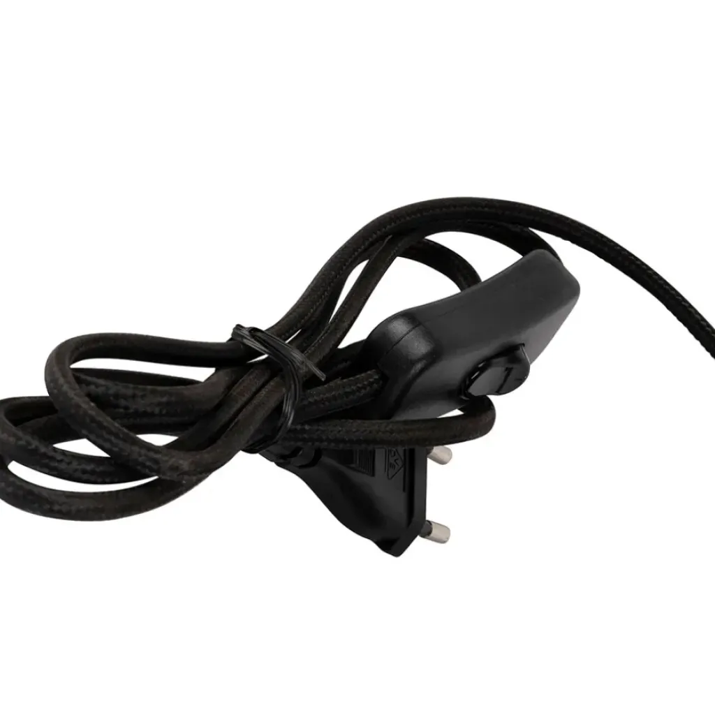 Fabrique de Styles Lampe en fer et rotin h49cm - Haleg* Lampes À Poser