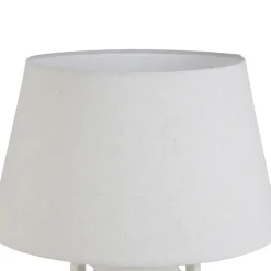 Fabrique de Styles Lampe en terre cuite et lin blanc h47cm - Tahra* Lampes À Poser