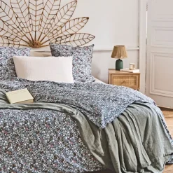 Fabrique de Styles Lampe en terre cuite émeraude mate et naturel h32cm - Nira* Lampes À Poser