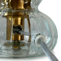 Fabrique de Styles Lampe en verre fumé gris h12cm - Eli* Lampes À Poser