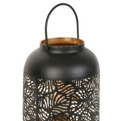 Fabrique de Styles Lampe lanterne en fer H32.5cm noir - Panellia* Lampes À Poser