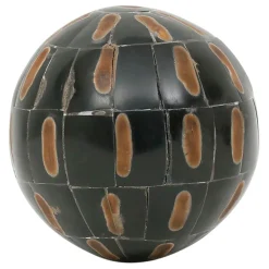 Fabrique de Styles Lot de 6 boules décoratives en résine brun et ivoire - Sumba* Petits Objets Déco