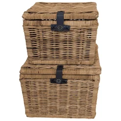 Fabrique de Styles Lot de 2 coffres gigognes en rotin - Java* Petits Rangements