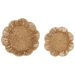 Fabrique de Styles Lot de 2 corbeilles en jonc de mer et fer - Chaumiere* Paniers Et Corbeilles