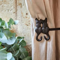 Fabrique de Styles Lot de 2 paires d'embrasse chat accessoire rideau en fonte* Accessoires De Rideaux