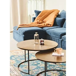 Fabrique de Styles Lot de 2 table gigogne en aluminium et fer - Felia* Table Basses