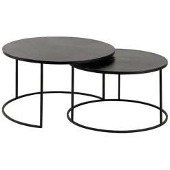 Fabrique de Styles Lot de 2 table gigogne en aluminium et fer - Felia* Table Basses