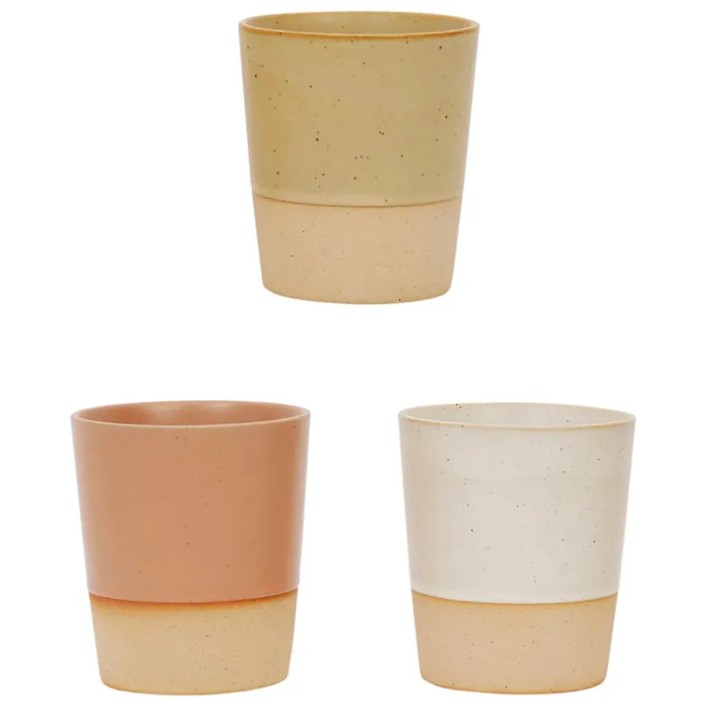 Fabrique de Styles Lot de 3 tasses en terre cuite 28cl - Ekume* Tasses Et Mugs