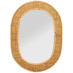 Fabrique de Styles Miroir ovale en rotin - Tamba* Miroirs