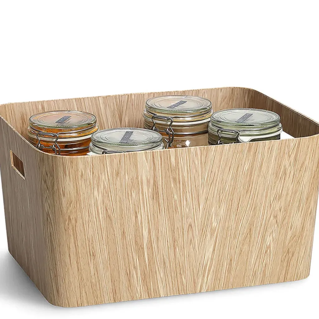 Fabrique de Styles Panier en bois 40.6x30.5xh20.3cm* Rangements Salle De Bain