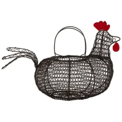 Fabrique de Styles Panier en forme de poule en fer - Campagne* Paniers Et Corbeilles