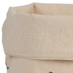 Fabrique de Styles Panière à pain en coton naturel et vert d15cm - Juline* Paniers Et Corbeilles