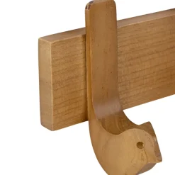 Fabrique de Styles Patère 4 crochets oiseau en acajour blanc 40x13cm - Campagne* Patères