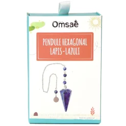 Fabrique de Styles Pendule hexagonal en lapis-lazuli et charm fleur de vie* Méditation Et Yoga