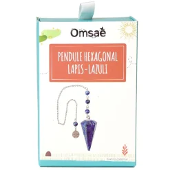 Fabrique de Styles Pendule hexagonal en lapis-lazuli et charm fleur de vie* Méditation Et Yoga