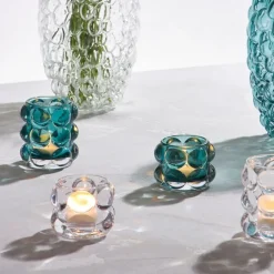 Fabrique de Styles Photophore en verre émeraude h6.5cm - Tanri* Photophores, Bougeoirs Et Lanternes
