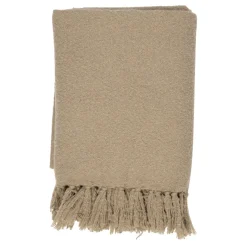 Fabrique de Styles Plaid avec franges en tissu 150x130cm - Klosen* Plaids