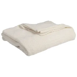 Fabrique de Styles Plaid en tissu écru 170x130cm - Alysse* Plaids