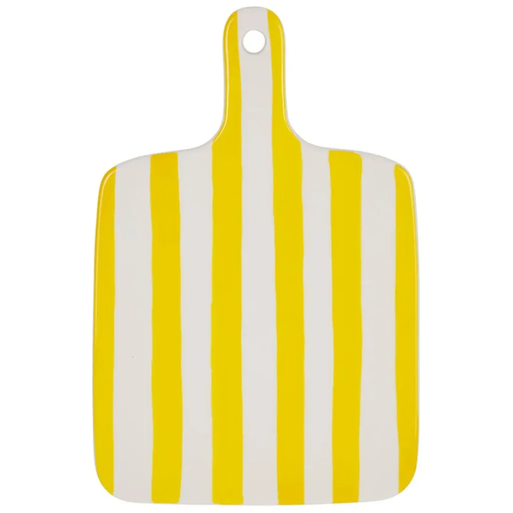 Fabrique de Styles Planche à découper en porcelaine rayée et blanc 28x18cm - Artist* Planches À Découper